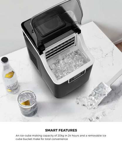 Vevare 3.2L Portable Ice Maker with Ice Cube Scoop Stainless-Ice Maker-PEROZ Accessories