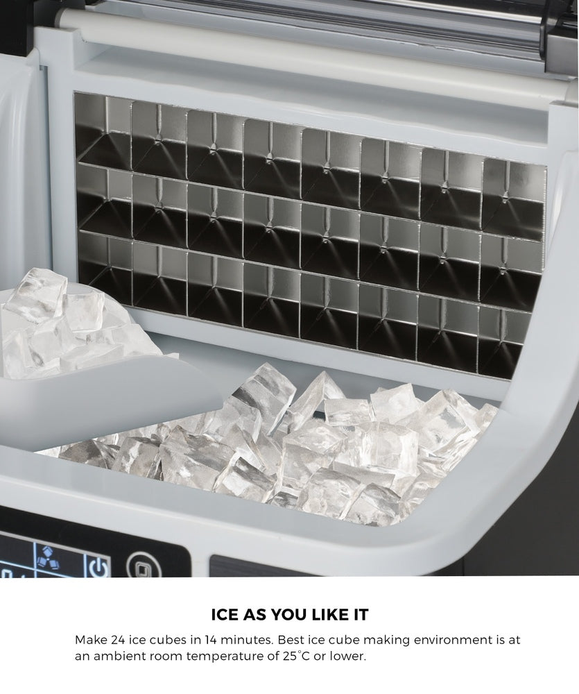 Vevare 3.2L Portable Ice Maker with Ice Cube Scoop Stainless-Ice Maker-PEROZ Accessories