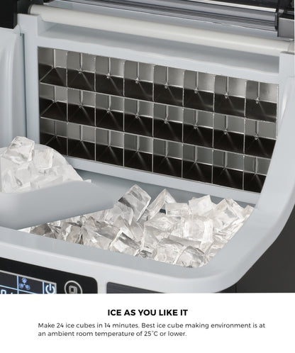 Vevare 3.2L Portable Ice Maker with Ice Cube Scoop Stainless-Ice Maker-PEROZ Accessories