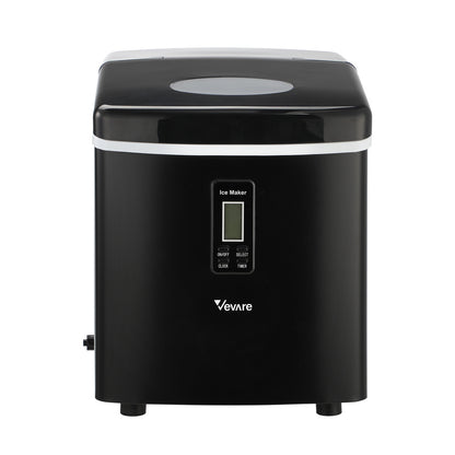 Vevare 3L Portable Ice Maker with Ice Cube Scoop 15kg Black-Ice Maker-PEROZ Accessories