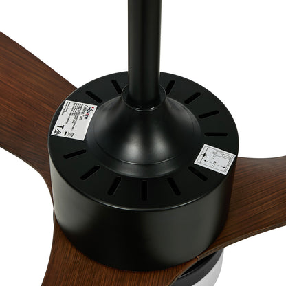 Vevare 52" Ceiling Fan LED Light 5 Speed Fans Remote Control Walnut-Ceiling Fan-PEROZ Accessories