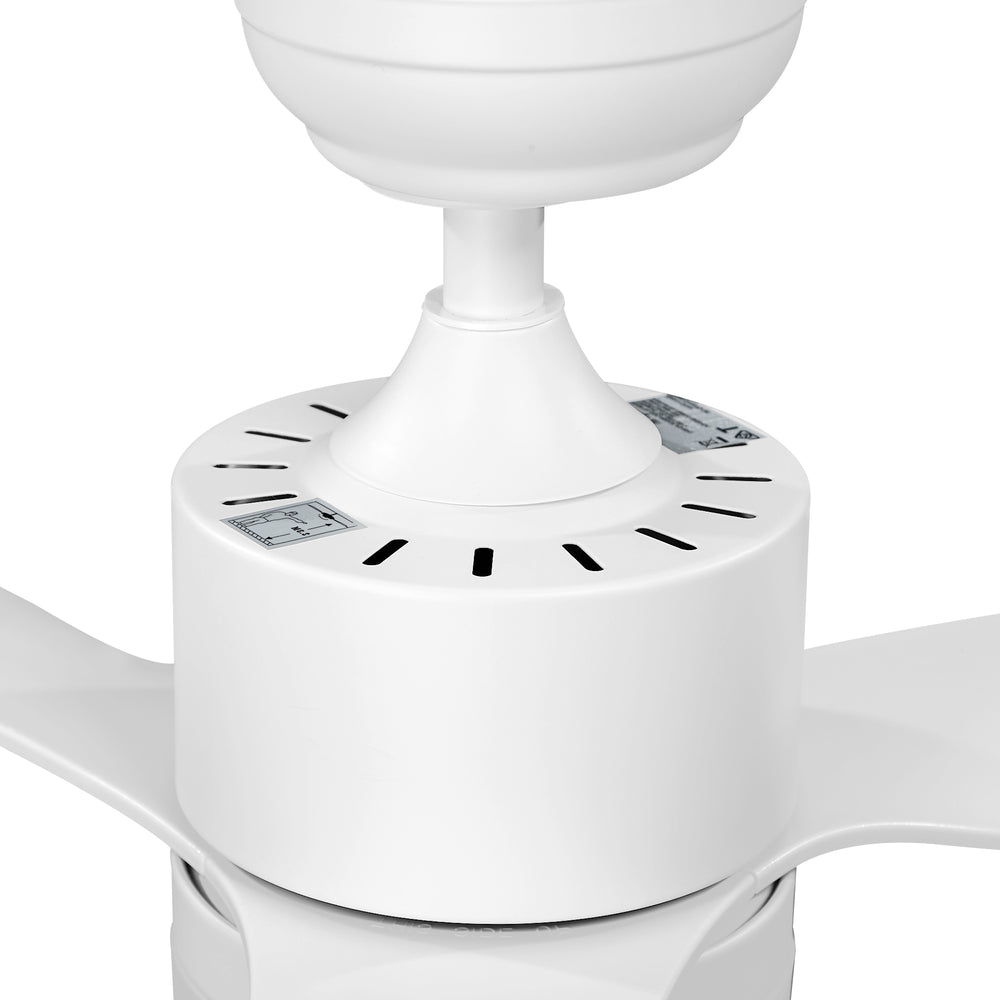 Vevare 52" Ceiling Fan LED Light 5 Speed Fans Remote Control White-Ceiling Fan-PEROZ Accessories