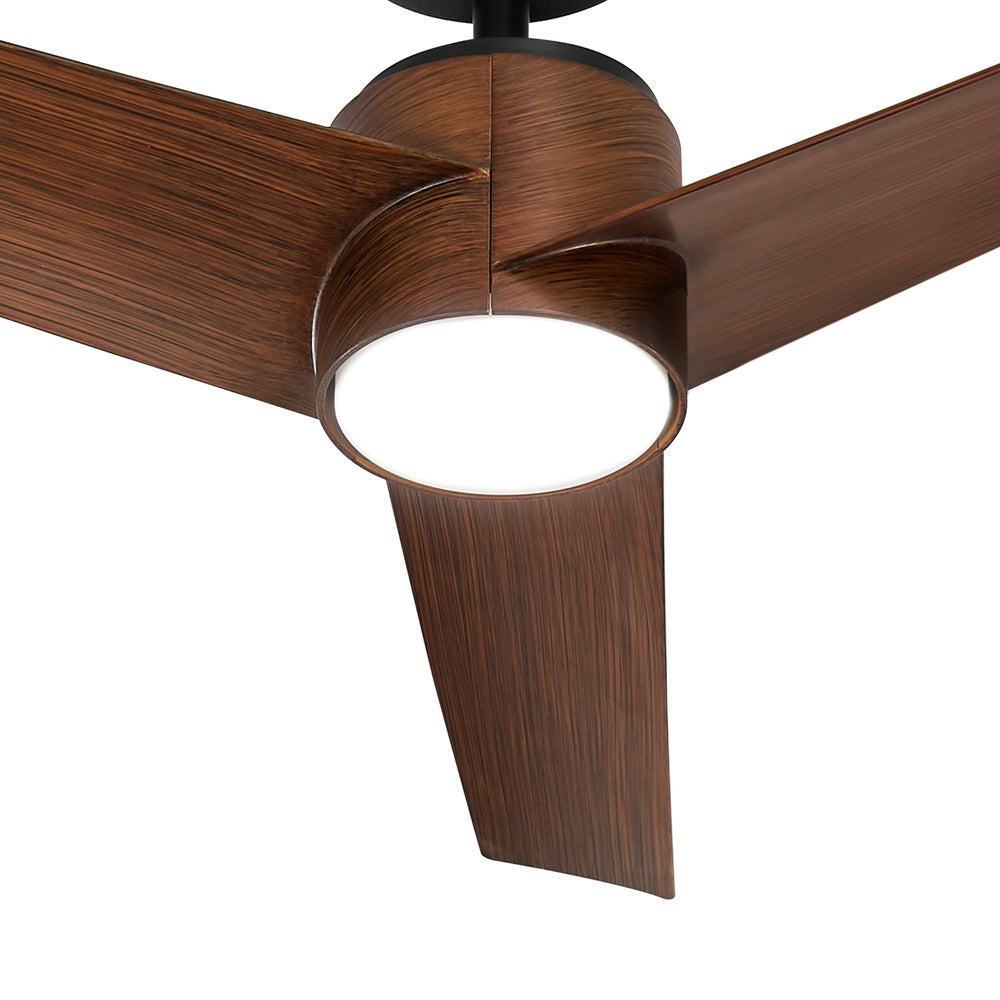 Vevare 52" Ceiling Fan With Light DC Motor Remote Control Walnut-Ceiling Fan-PEROZ Accessories