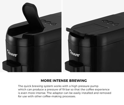 Vevare Capsule Coffee Machine 19 Bars 3-in-1 Nespresso Cafe Maker Black-Capsule Coffee Machine-PEROZ Accessories