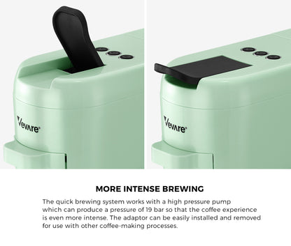 Vevare Capsule Coffee Machine 19 Bars 3-in-1 Nespresso Cafe Maker Mint-Capsule Coffee Machine-PEROZ Accessories
