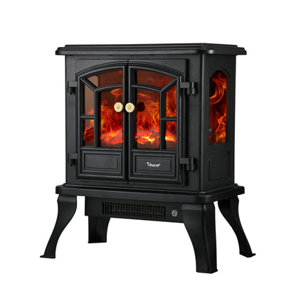 Vevare Electric Fireplace Heater Freestanding 3D Flame Effect 2000W-Electric Fireplace Heaters-PEROZ Accessories