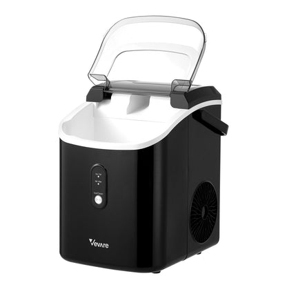 Vevare Nugget Portable Ice Maker with Ice Cube Scoop 15kg Black-Ice Maker-PEROZ Accessories