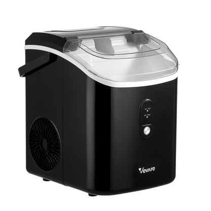 Vevare Nugget Portable Ice Maker with Ice Cube Scoop 15kg Black-Ice Maker-PEROZ Accessories