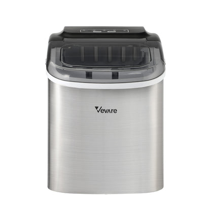 Vevare Portable Ice Maker with Ice Cube Scoop 12kg Stainless-Ice Maker-PEROZ Accessories