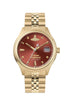 Vivienne Westwood Little Camberwell Red Dial Gold Strap Watch-PEROZ Accessories