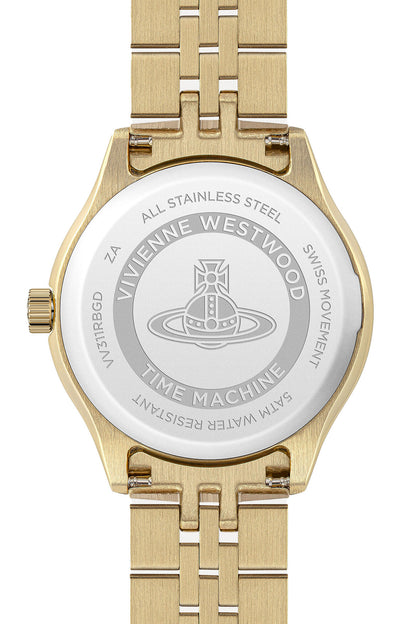 Vivienne Westwood Little Camberwell Red Dial Gold Strap Watch-PEROZ Accessories