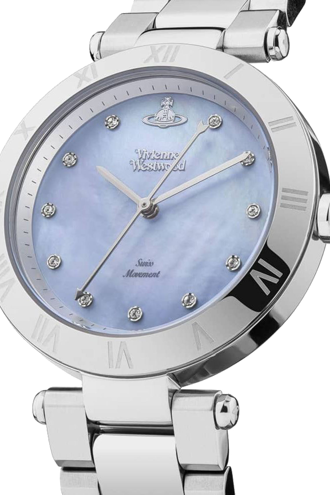 Vivienne Westwood Montague Blue 35mm Silver Watch-PEROZ Accessories