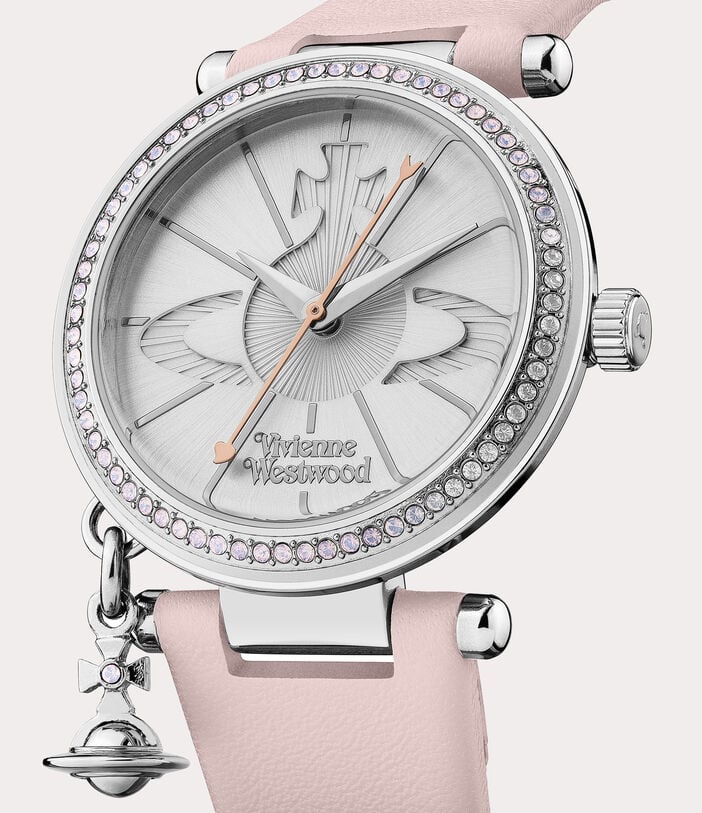 Vivienne Westwood Orb Pastelle Watch Pale Pink Silver-PEROZ Accessories