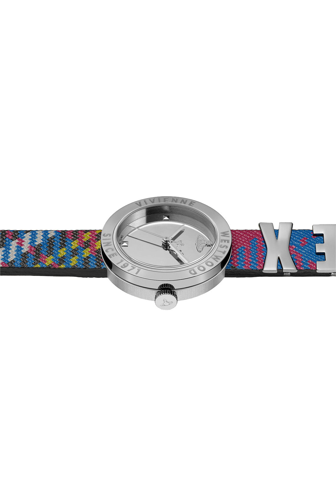 Vivienne Westwood Rebel Sex Silver Dial Tartan Leather Strap Watch-PEROZ Accessories