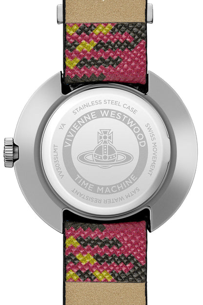 Vivienne Westwood Rebel Sex Silver Dial Tartan Leather Strap Watch-PEROZ Accessories