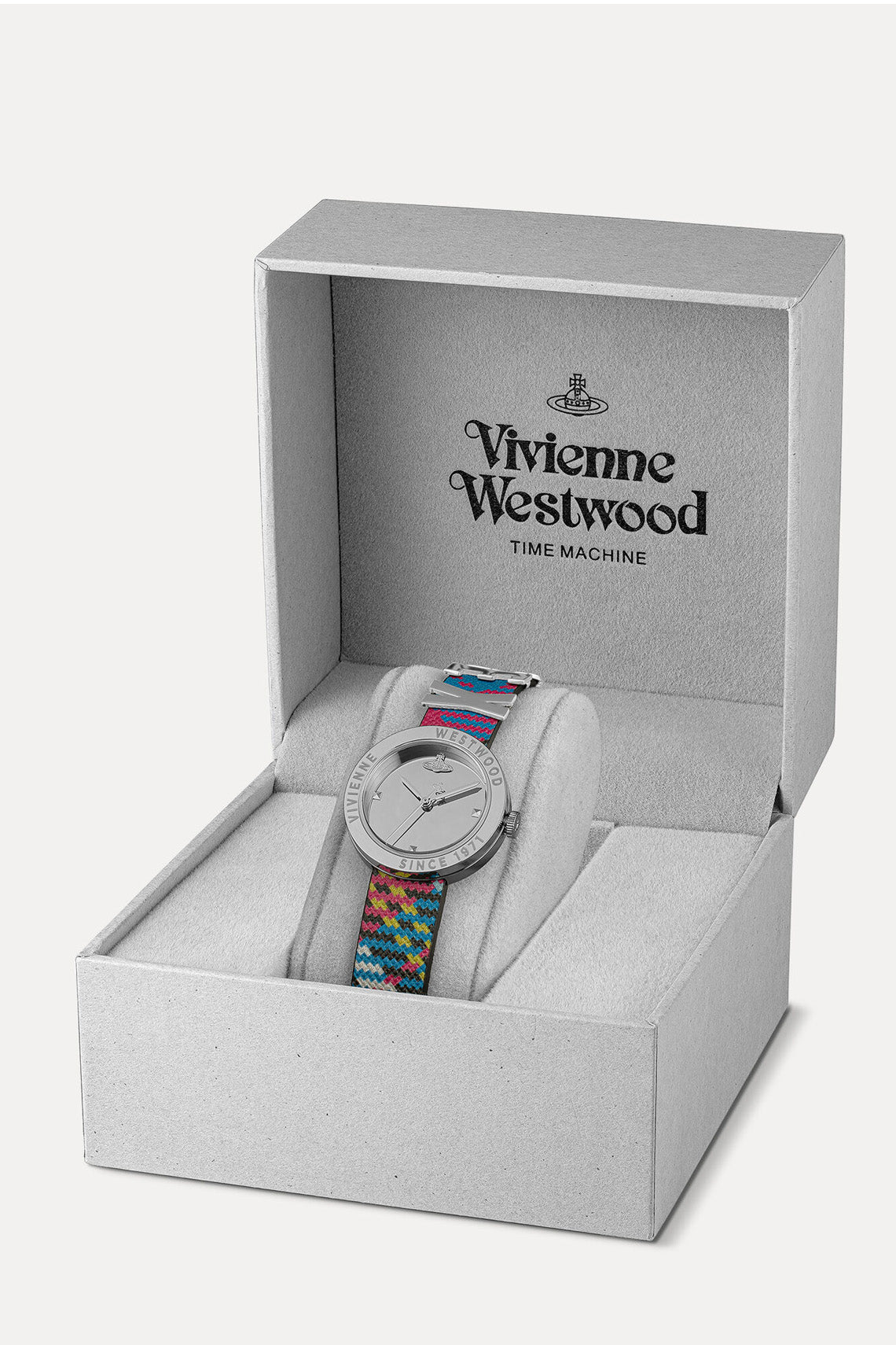 Vivienne Westwood Rebel Sex Silver Dial Tartan Leather Strap Watch-PEROZ Accessories