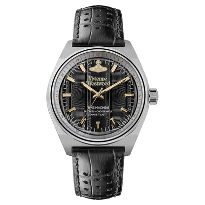 Vivienne Westwood Sydenham Watch Black Leather Strap-PEROZ Accessories