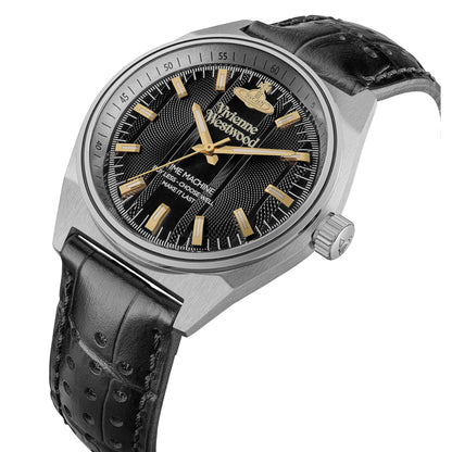 Vivienne Westwood Sydenham Watch Black Leather Strap-PEROZ Accessories