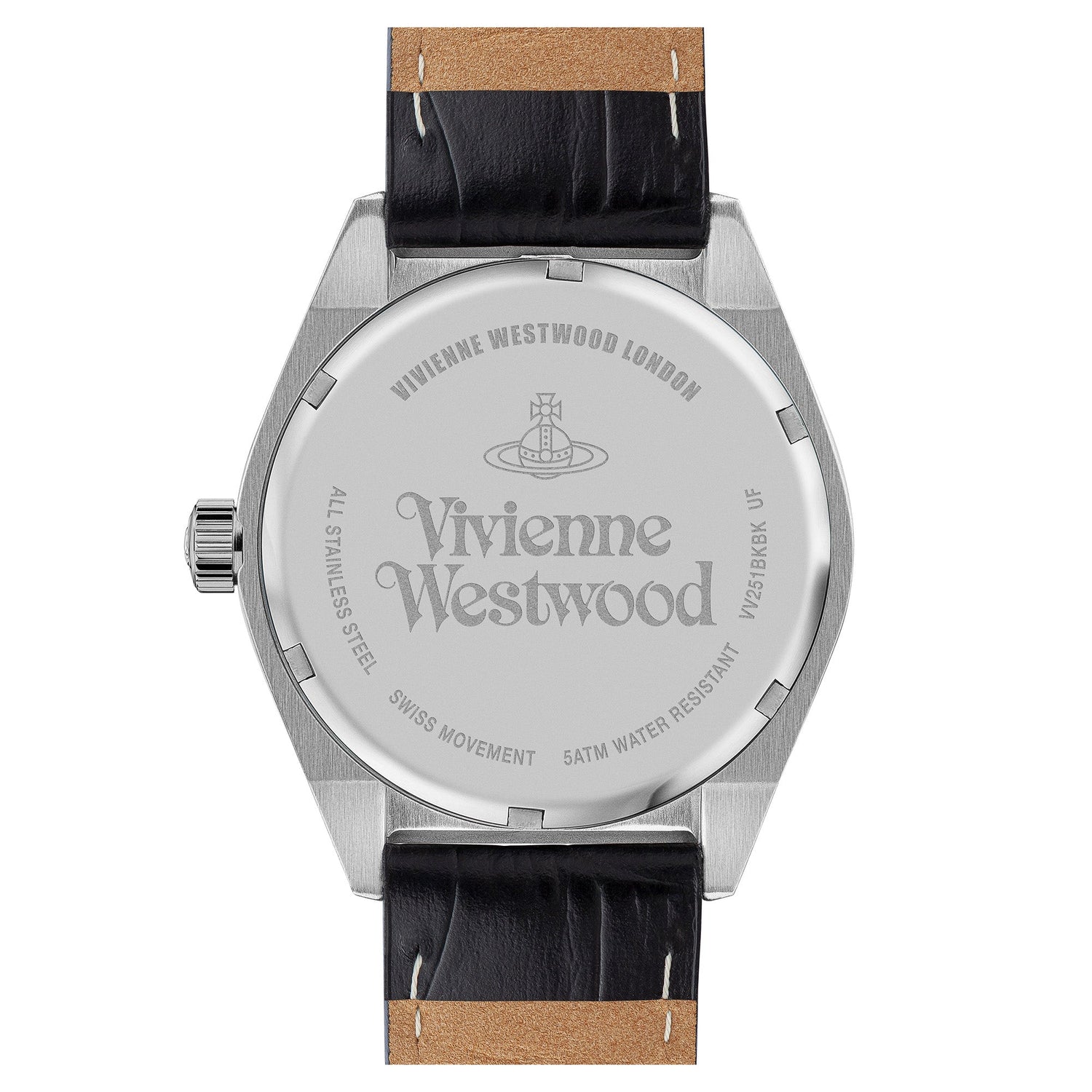Vivienne Westwood Sydenham Watch Black Leather Strap-PEROZ Accessories