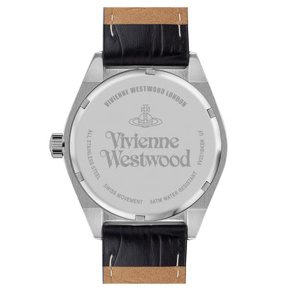 Vivienne Westwood Sydenham Watch Black Leather Strap-PEROZ Accessories