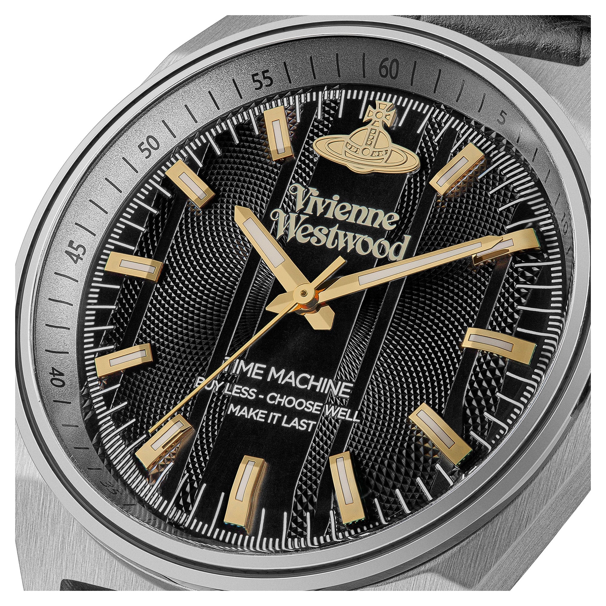 Vivienne Westwood Sydenham Watch Black Leather Strap-PEROZ Accessories