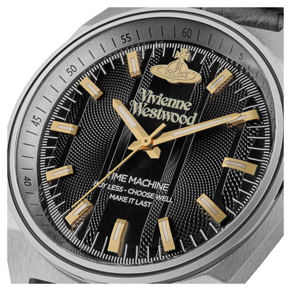 Vivienne Westwood Sydenham Watch Black Leather Strap-PEROZ Accessories