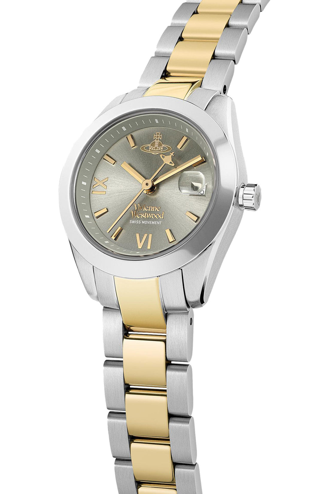 Vivienne Westwood Westwood Fenchurch Silver Dial Two Tone Strap Watch-PEROZ Accessories