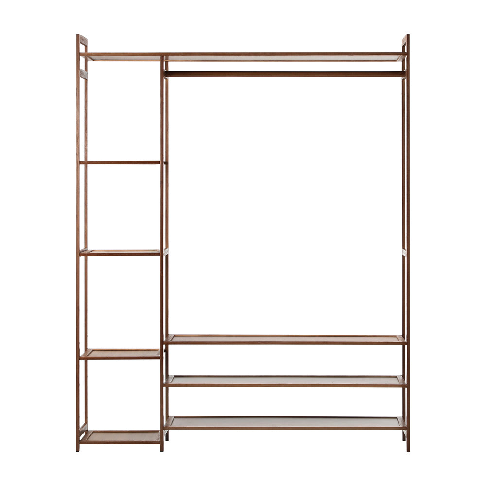 Oikiture Wardrobe Organiset with 8 Display Shelves Open Clothes Rack-Wardrobe-PEROZ Accessories