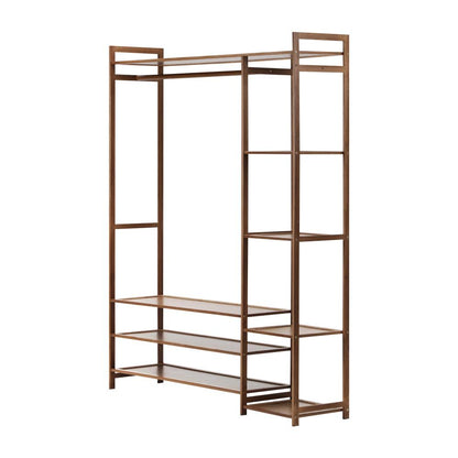 Oikiture Wardrobe Organiset with 8 Display Shelves Open Clothes Rack-Wardrobe-PEROZ Accessories