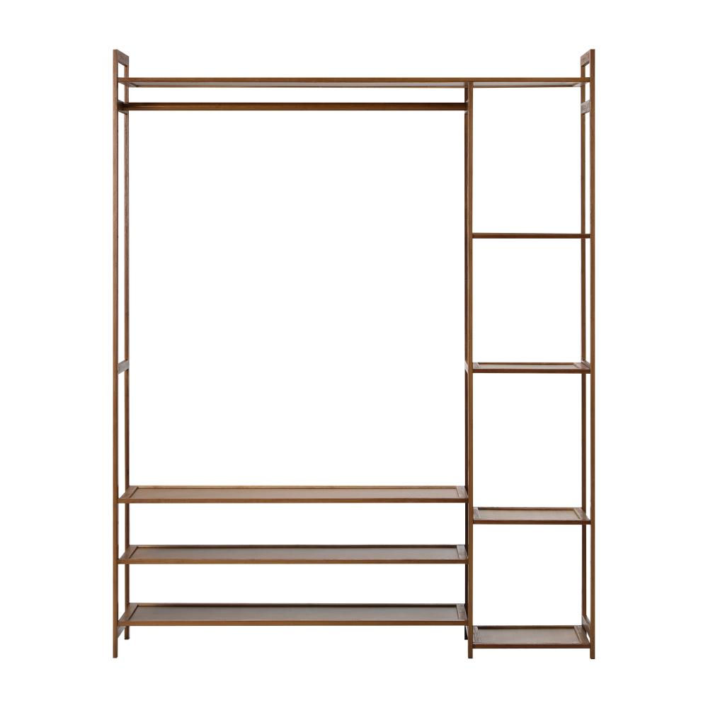 Oikiture Wardrobe Organiset with 8 Display Shelves Open Clothes Rack-Wardrobe-PEROZ Accessories
