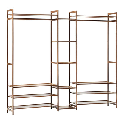 Oikiture Open Wardrobe Organiset with 13 Display Shelves-Wardrobe-PEROZ Accessories