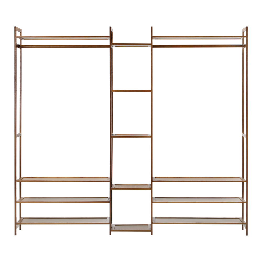 Oikiture Open Wardrobe Organiset with 13 Display Shelves-Wardrobe-PEROZ Accessories