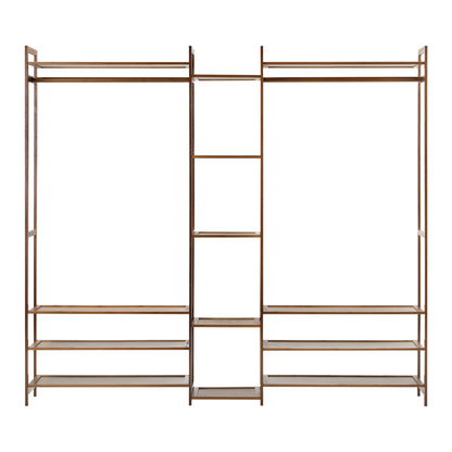 Oikiture Open Wardrobe Organiset with 13 Display Shelves-Wardrobe-PEROZ Accessories