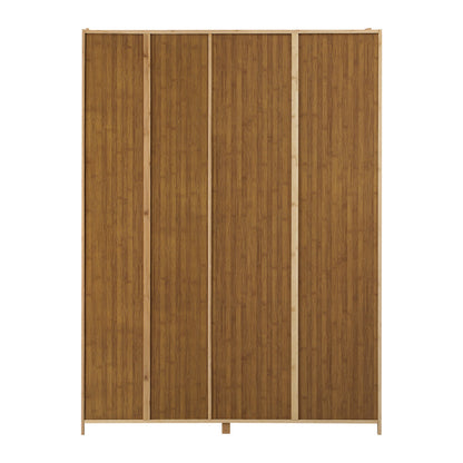 Oikiture Open Wardrobe Clothes Rack 5 Shelves with Hanging Rail-Wardrobe-PEROZ Accessories