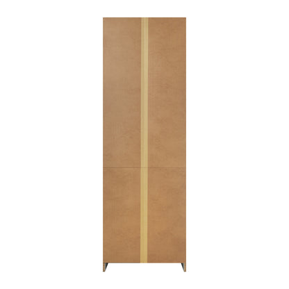 Oikiture Wardrobe 3 Drawers Hanging Rail Natural-Wardrobe-PEROZ Accessories
