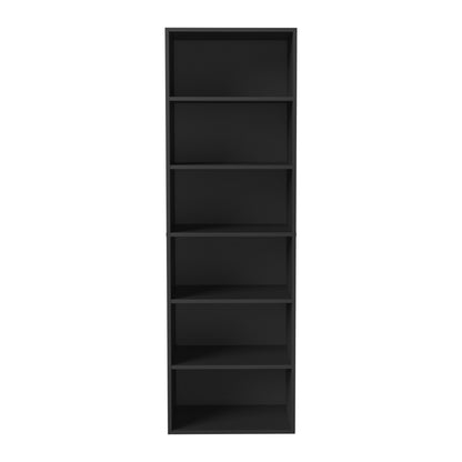 Oikiture Wardrobe Shelf Unit 6 Shelves Black-Wardrobe-PEROZ Accessories