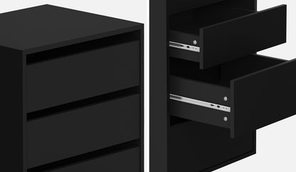 Oikiture Wardrobe Shelf Unit 6 Chest of Drawers Black-Wardrobe-PEROZ Accessories