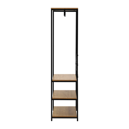 Oikiture Open Wardrobe with Hanging Rail Metal 4 shelves-Wardrobe-PEROZ Accessories