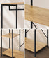 Oikiture Large Open Wardrobe Hanging Rail 5 shelves-Wardrobe-PEROZ Accessories