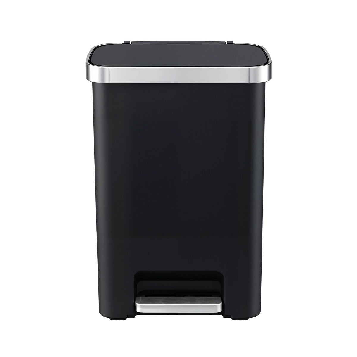 Artiss Rubbish Bin 51L Kitchen Pedal Soft Close Lid Liner Pocket Black