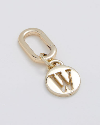 Letter W Charm With Oval Hinge Ring Clip-Accessories-PEROZ Accessories