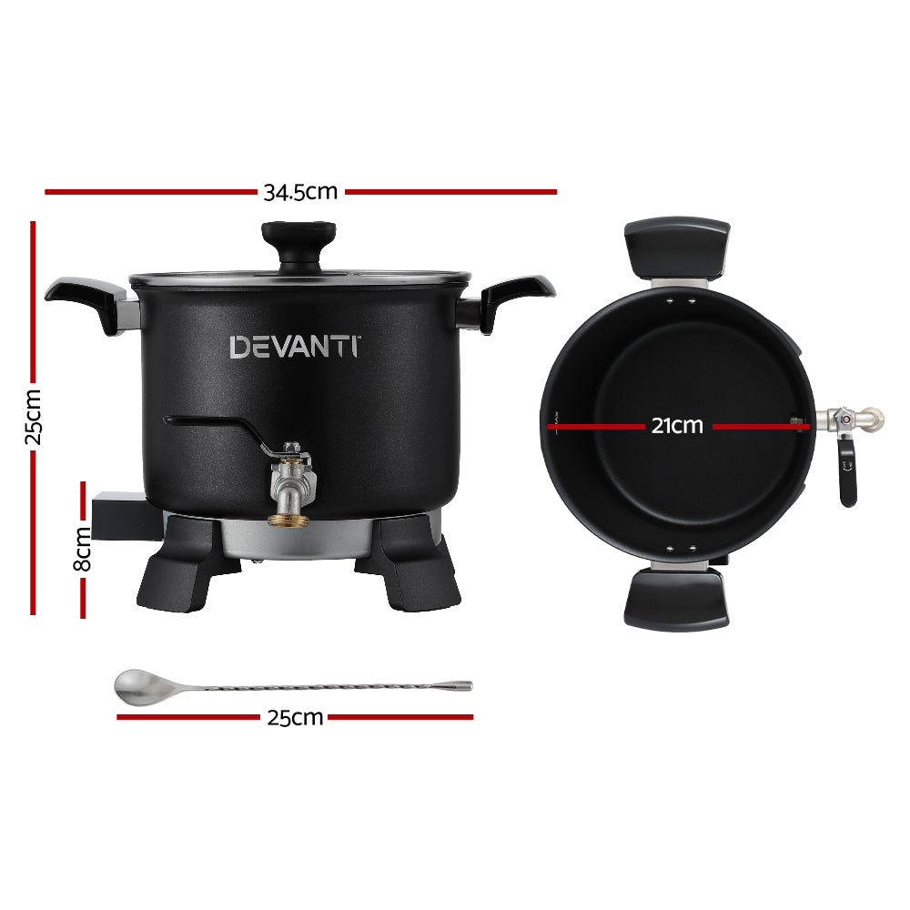 Devanti 5L Wax Melter Candle Making 1200W Melting Pot Furnace Quick Pour Spout Soy Soap-Home &amp; Garden &gt; Decor &gt; Candle Accessories-PEROZ Accessories