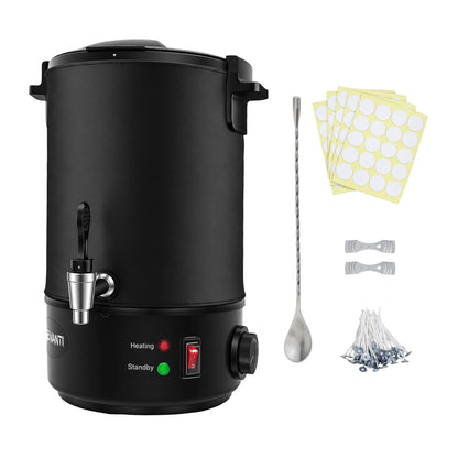 Devanti 6L Wax Melter Candle Making 1520W Melting Pot Furnace Quick Pour Spout Soy Soap-Home &amp; Garden > Decor > Candle Accessories-PEROZ Accessories