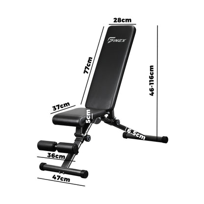 Finex FID Bench Dumbbell Weight Bench Flat Incline Decline Home Gym Equipment-FID Bench-PEROZ Accessories