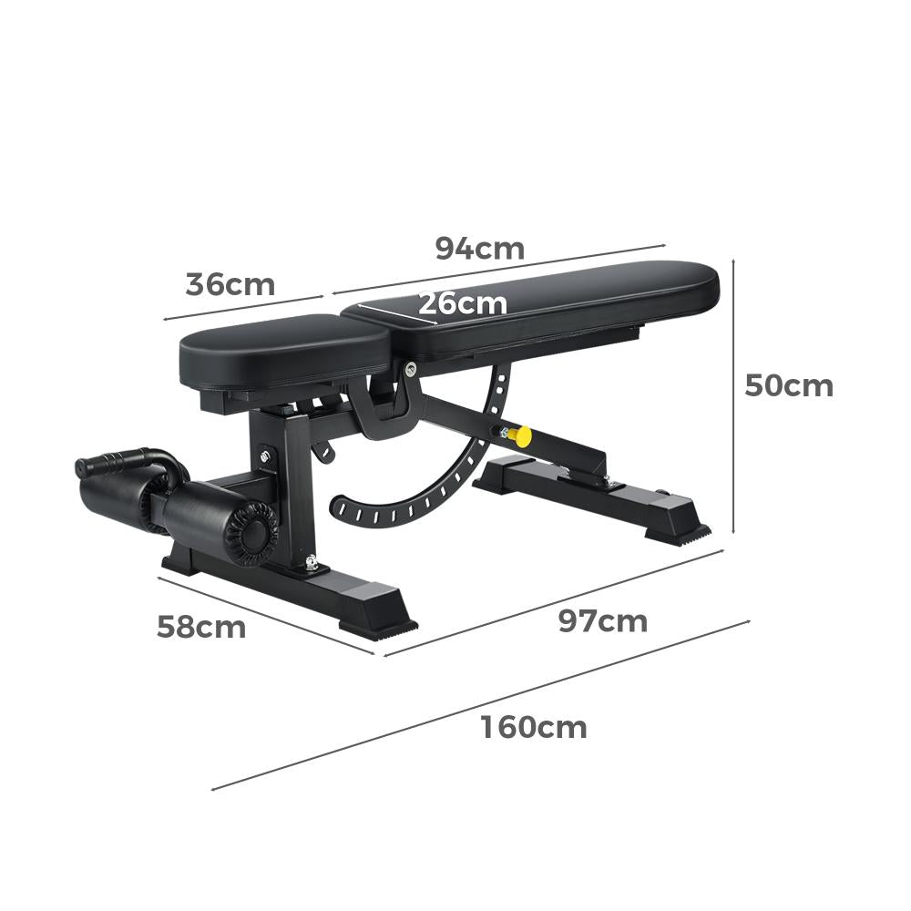Finex Weight Bench FID Bench Flat Incline Decline Press Commercial Gym-FID Bench-PEROZ Accessories