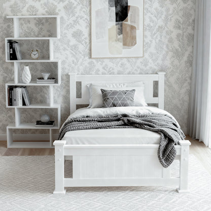 Artiss King Single Bed Frame and Bookshelf-Furniture &gt; Bedroom &gt; Beds &amp; Bed Frames-PEROZ Accessories