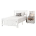 Artiss King Single Bed Frame and Bedside Table White-Furniture > Bedroom > Beds & Bed Frames-PEROZ Accessories