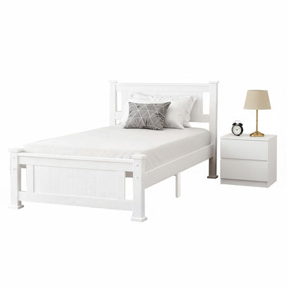 Artiss King Single Bed Frame and Bedside Table-Furniture &gt; Bedroom &gt; Beds &amp; Bed Frames-PEROZ Accessories
