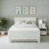 Artiss King Single Bed Frame and Bedside Table White-Furniture > Bedroom > Beds & Bed Frames-PEROZ Accessories