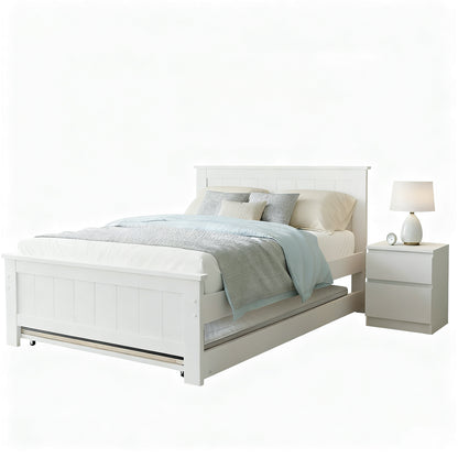 Artiss King Single Bed Frame and Bedside Table-Furniture &gt; Bedroom &gt; Beds &amp; Bed Frames-PEROZ Accessories